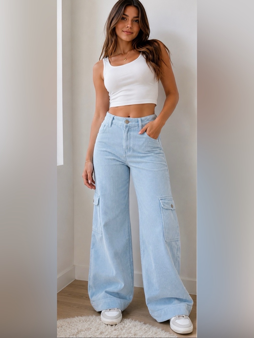 American Eagle Super High-Rise Baggy Wide Leg Cargo Pants Size 00